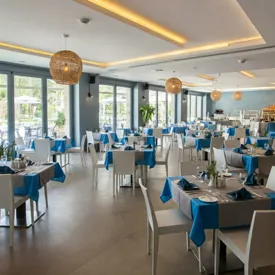 Grey And Blue Restaurant